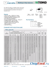 Datasheet LL2012-FHL2N2S manufacturer TOKO
